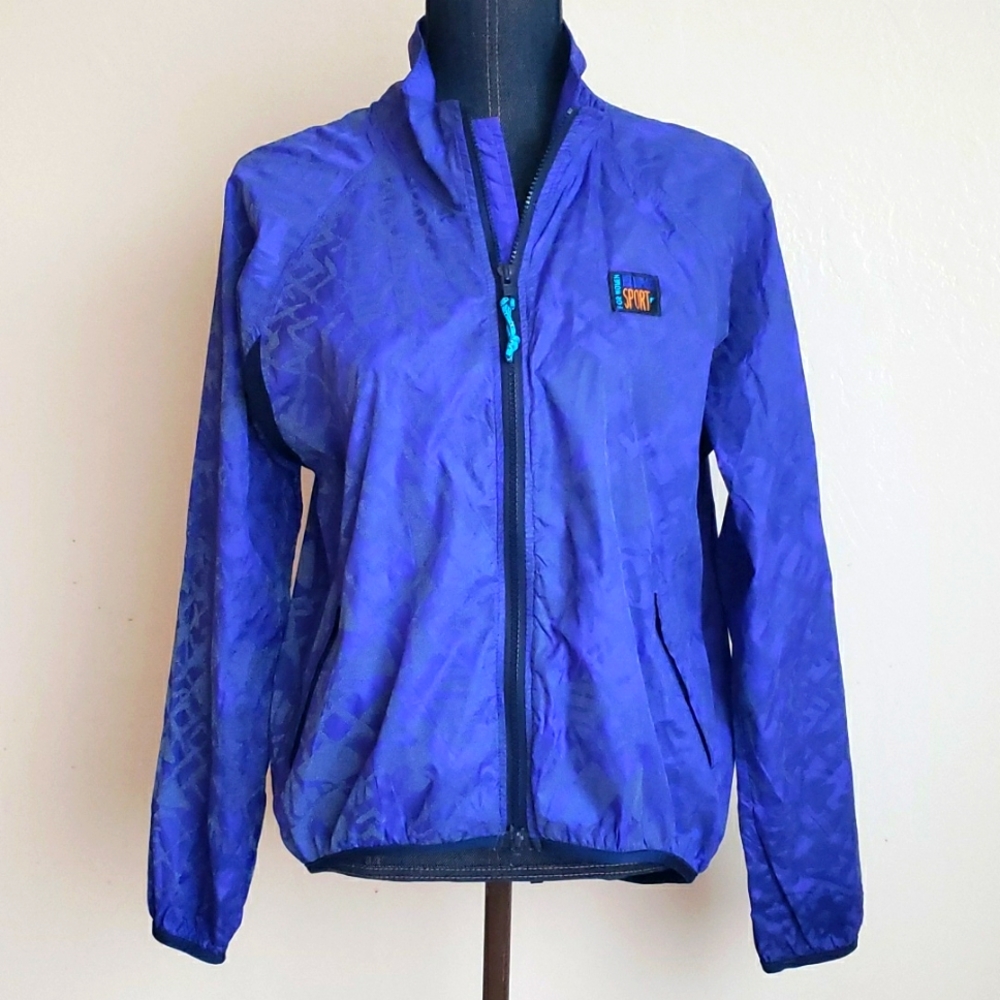 IN SPORT For Women Blue illumiNITE Reflective Windbreaker Jacket Coat